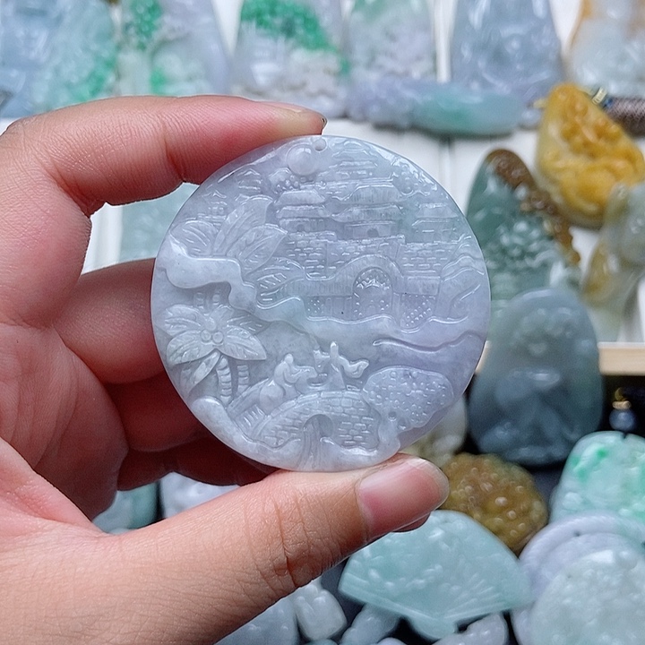 翡翠未镶嵌吊坠(不含链)翡翠