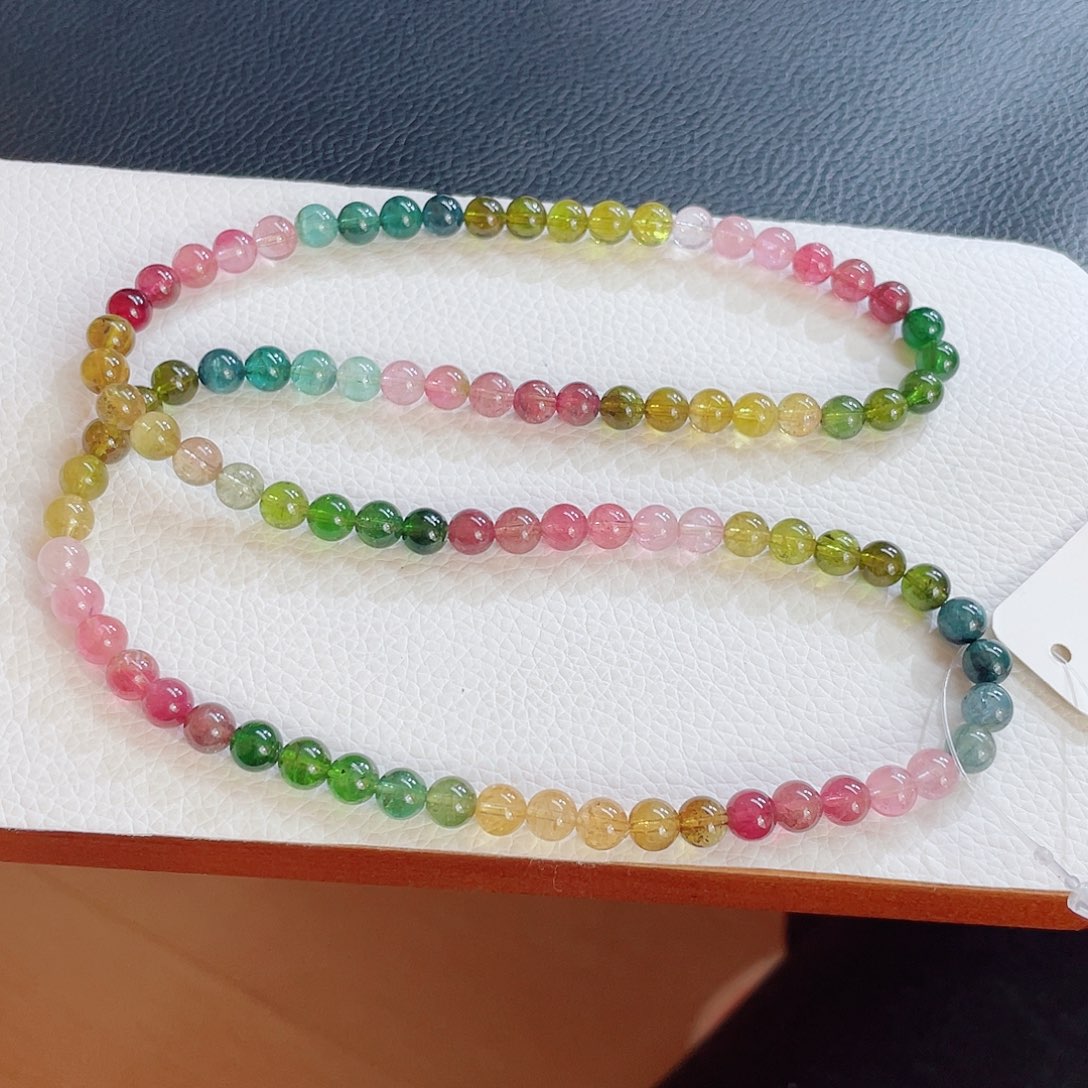 碧玺手链未镶嵌6.4mm左右