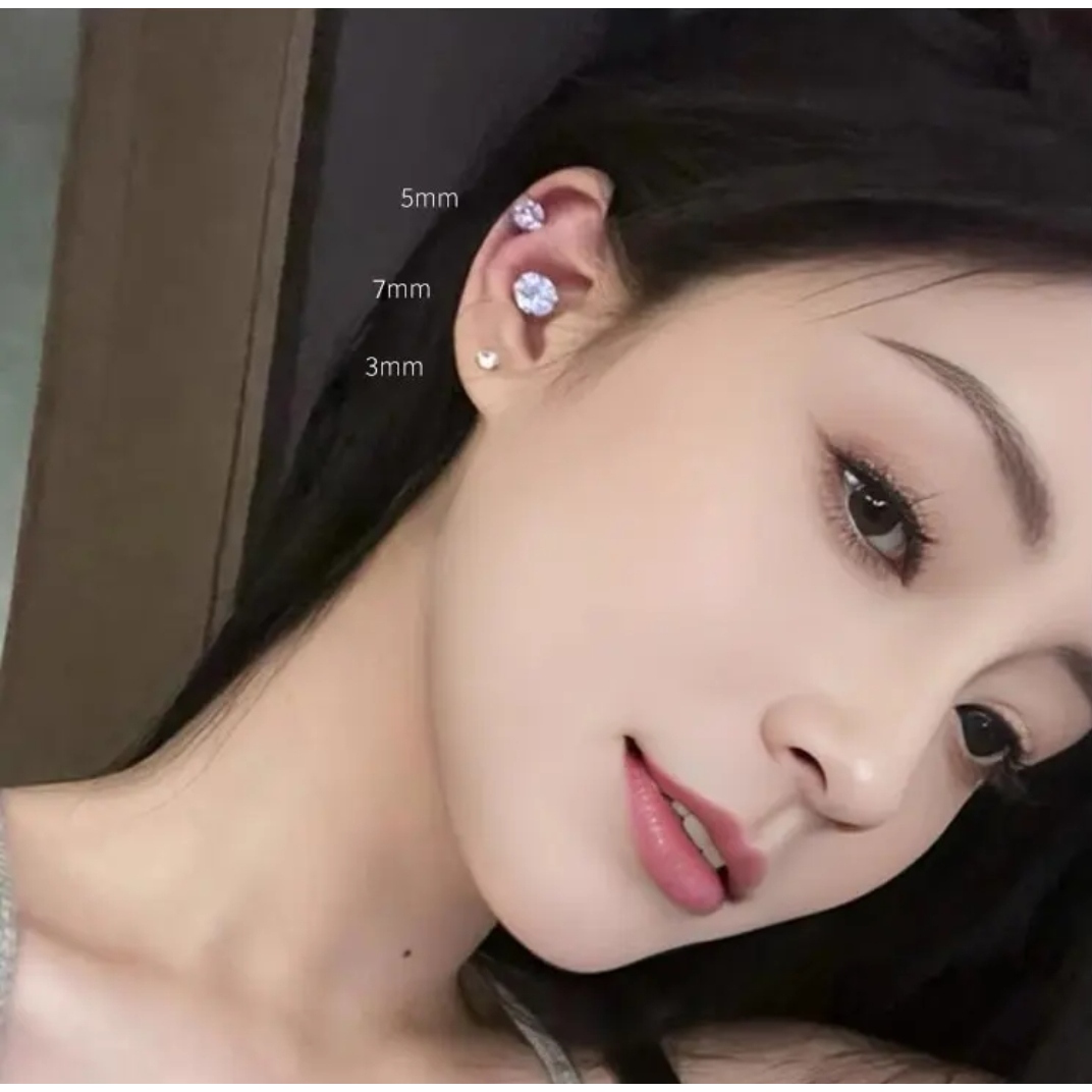  【爆闪耳钉】简约时尚爆闪耳钉耳骨钉小巧精致