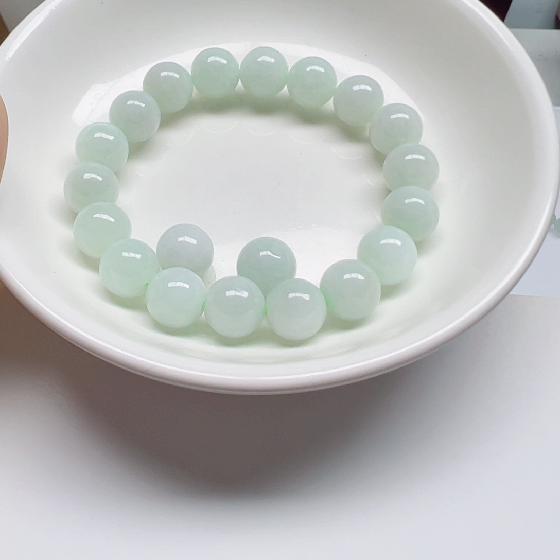 散珠翡翠破**蝶纯天然缅甸翡翠A货卡10，18颗