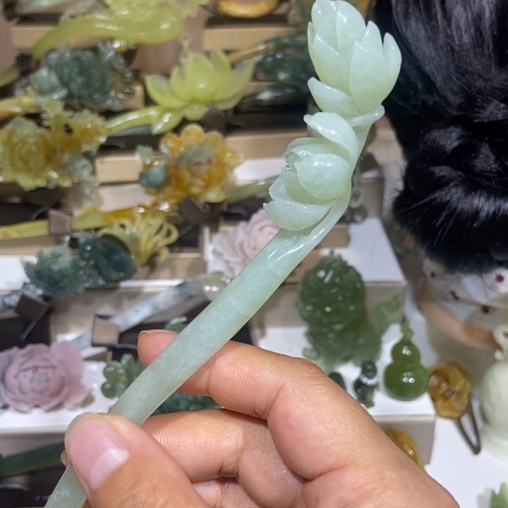 未镶嵌蛇纹石玉发饰