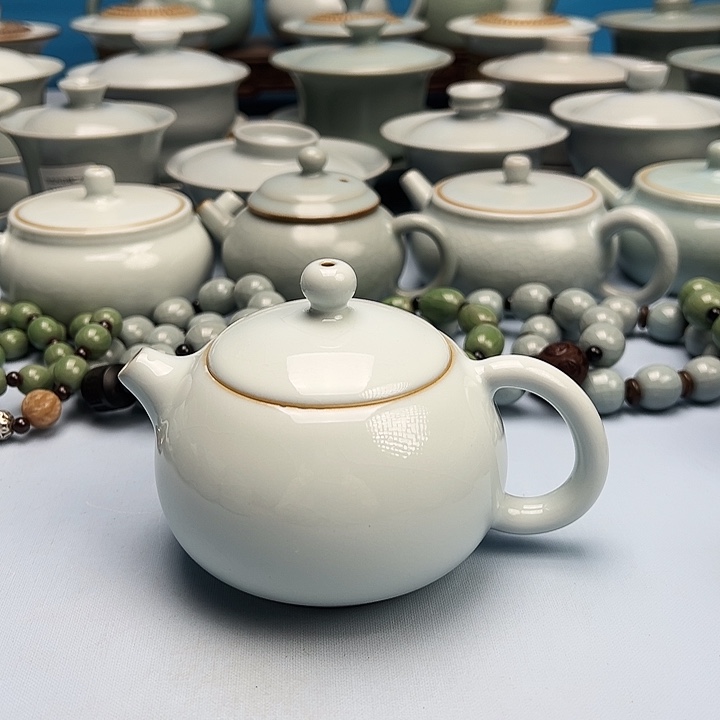 杯二级品月白釉西施壶原矿原釉原产地