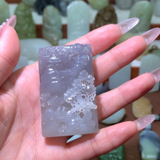 和田玉未镶嵌吊坠(不含链)