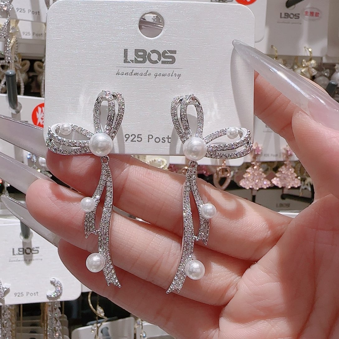 锆石铜合金925银耳环