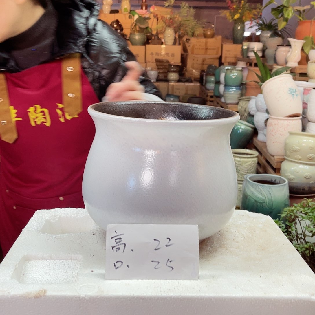 紫砂花盆高度22口径25
