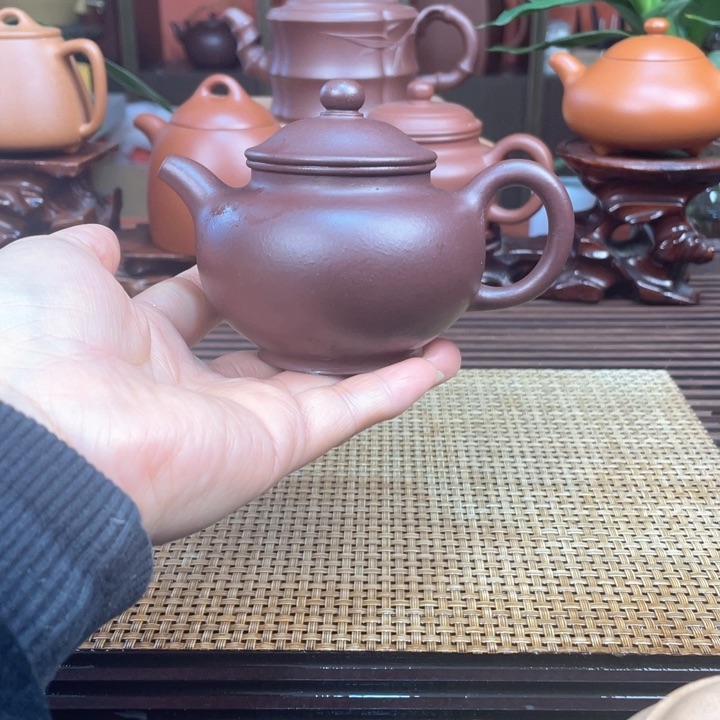 茶壶紫砂紫泥莲子