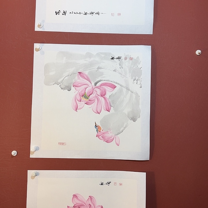 一***道国画听兰老师花鸟