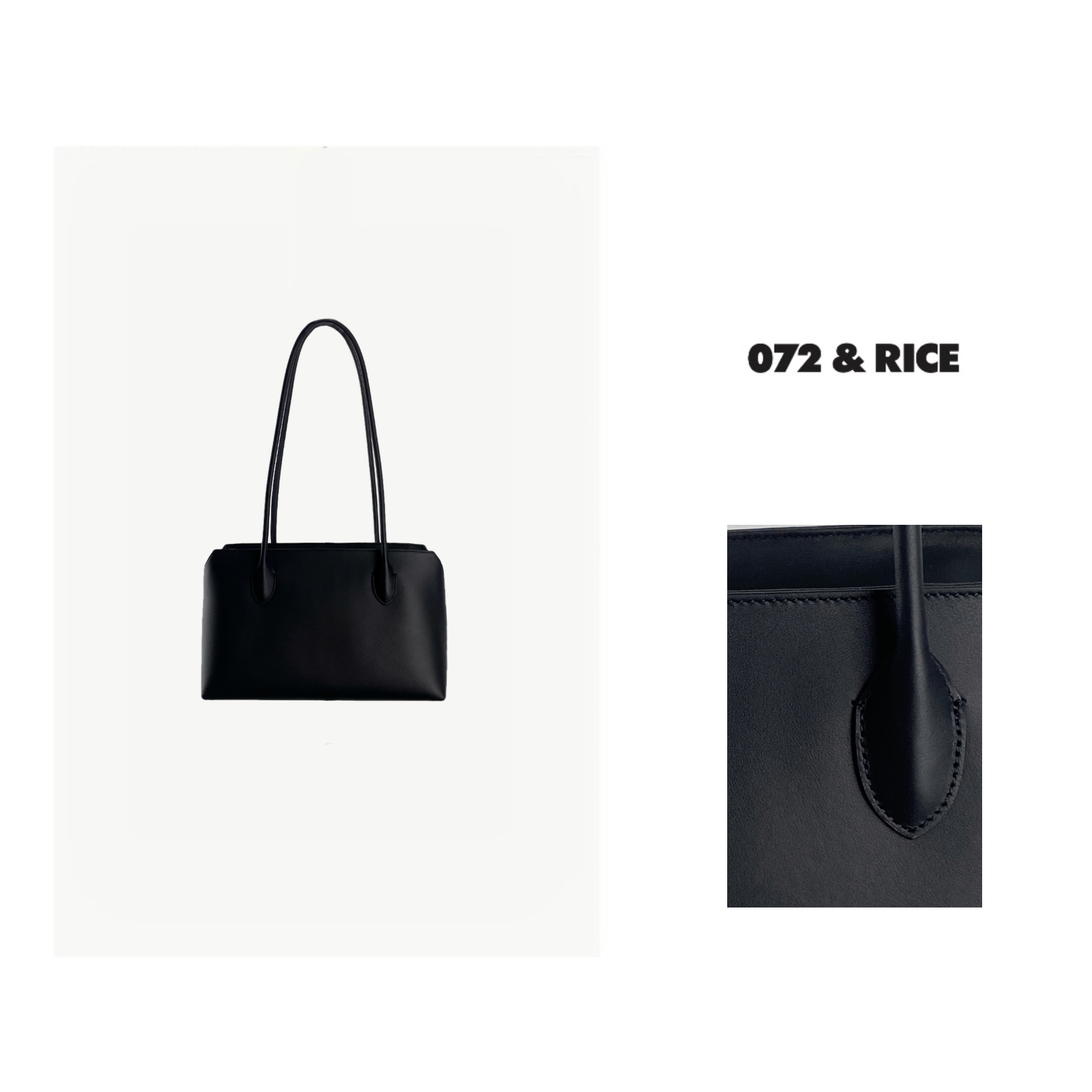 072 & RICE【加百利】时尚百搭黑色单肩包 22239 FF126