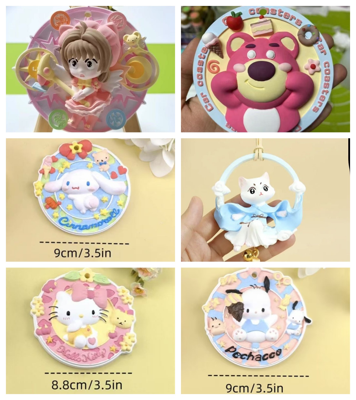 新款挂牌香薰石膏娃娃手工上色DIY创意亲子涂鸦