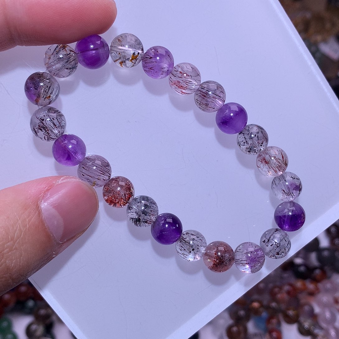 水晶手链未镶嵌8.8mm超七