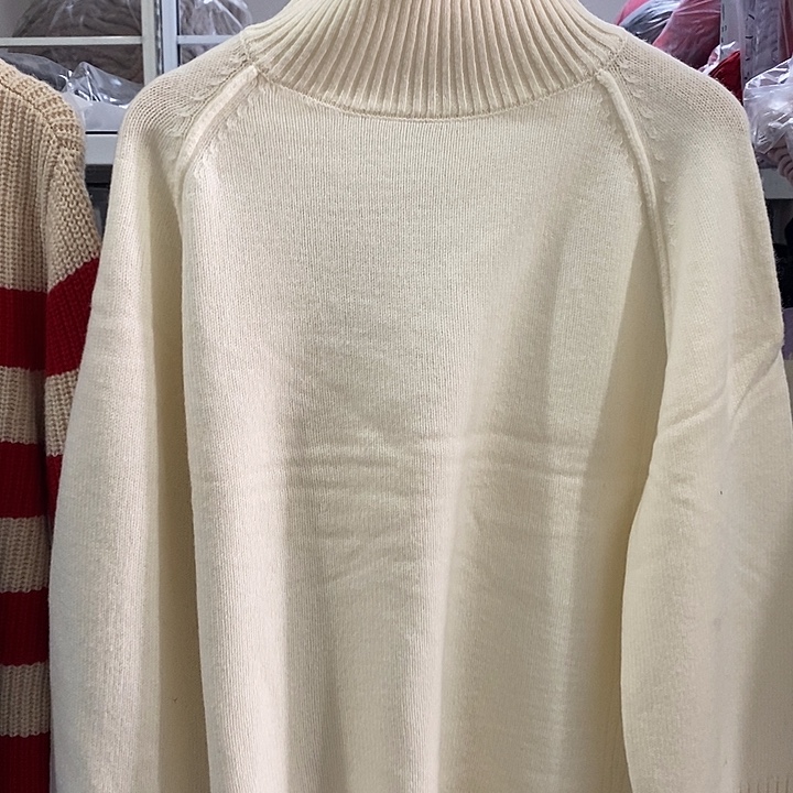 100%美丽诺羊毛曾黎同款加厚大毛衣