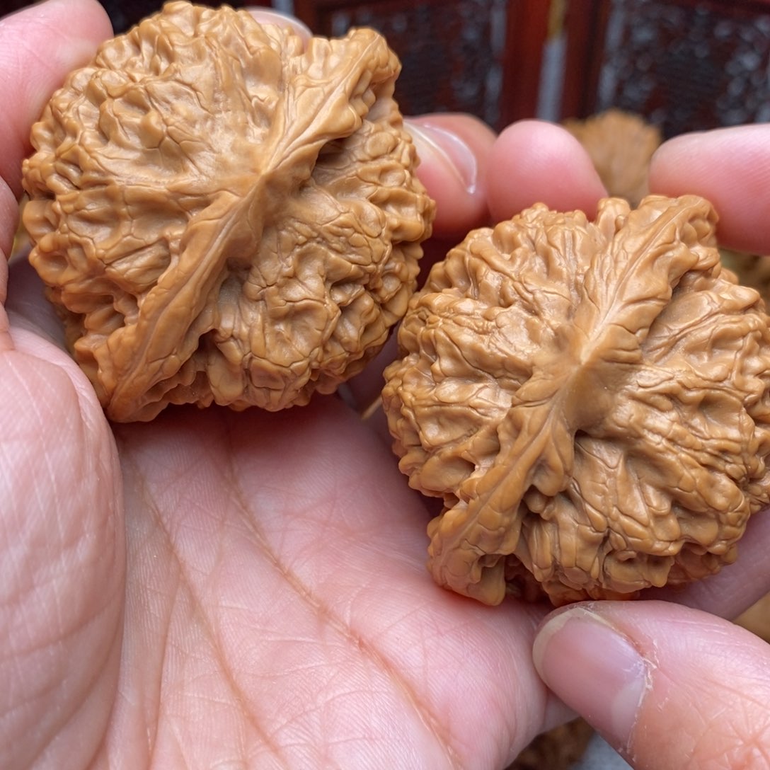 文玩核桃把件全品毕业绝配粗棱官帽49.8尺