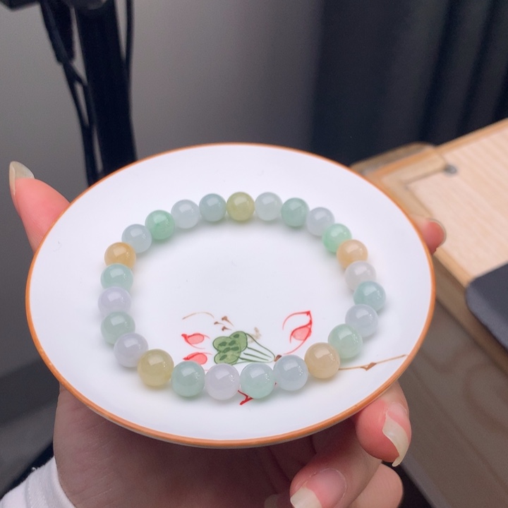 翡翠未镶嵌手链翡翠y822 卡7.8