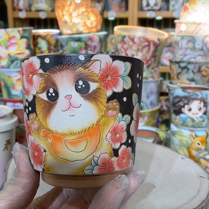 红陶景德镇艺术手绘作品