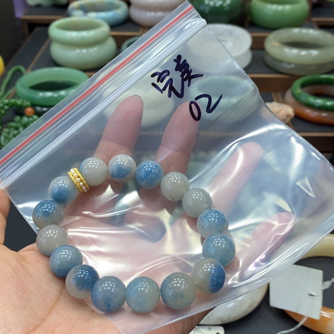 石英岩玉手链未镶嵌完***@