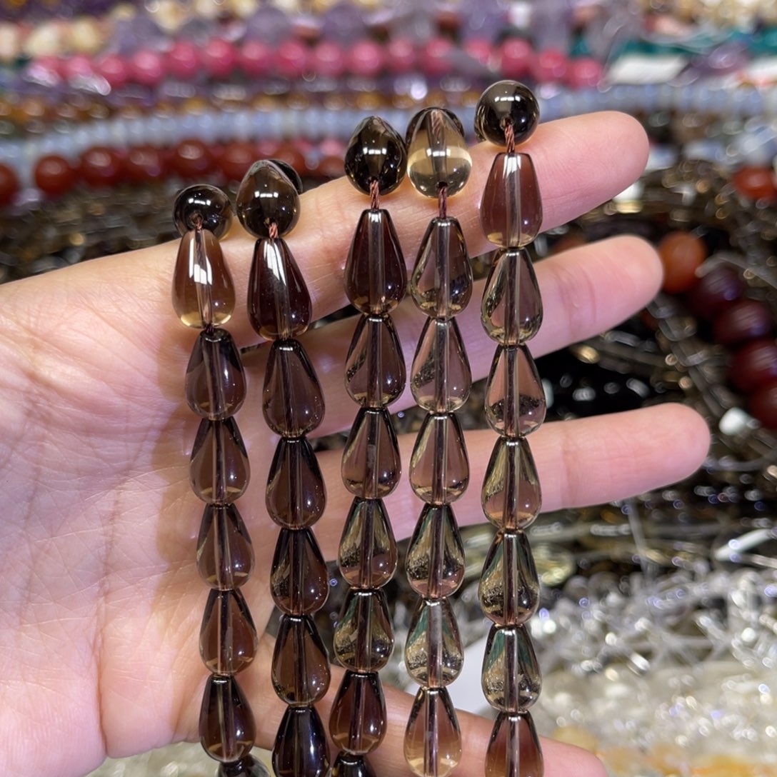 玛瑙/玉髓散珠净体茶晶卡8➕一条