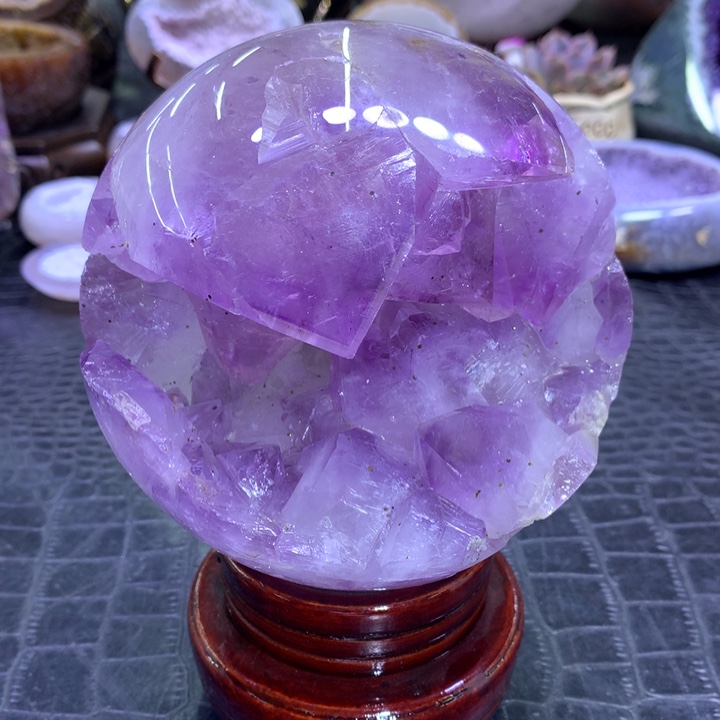 水晶紫大牙开口笑未镶嵌