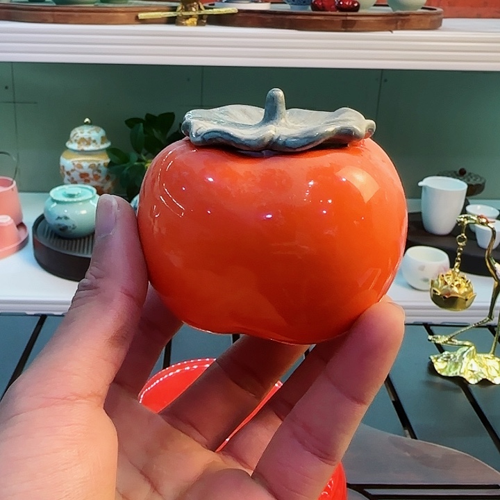 青花瓷器 茶叶罐 玻璃旅行陶瓷套