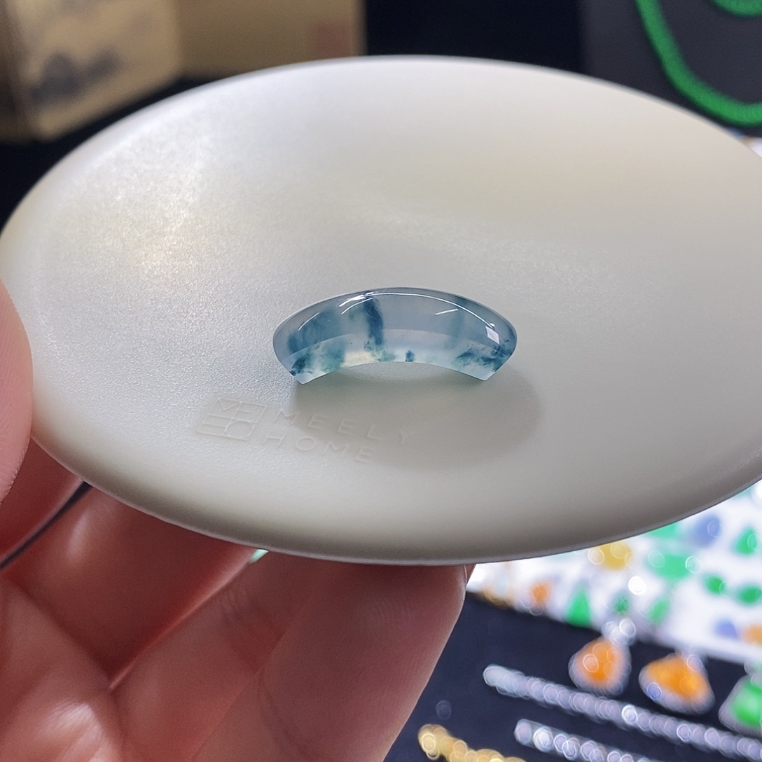 翡翠散珠蓝花马鞍