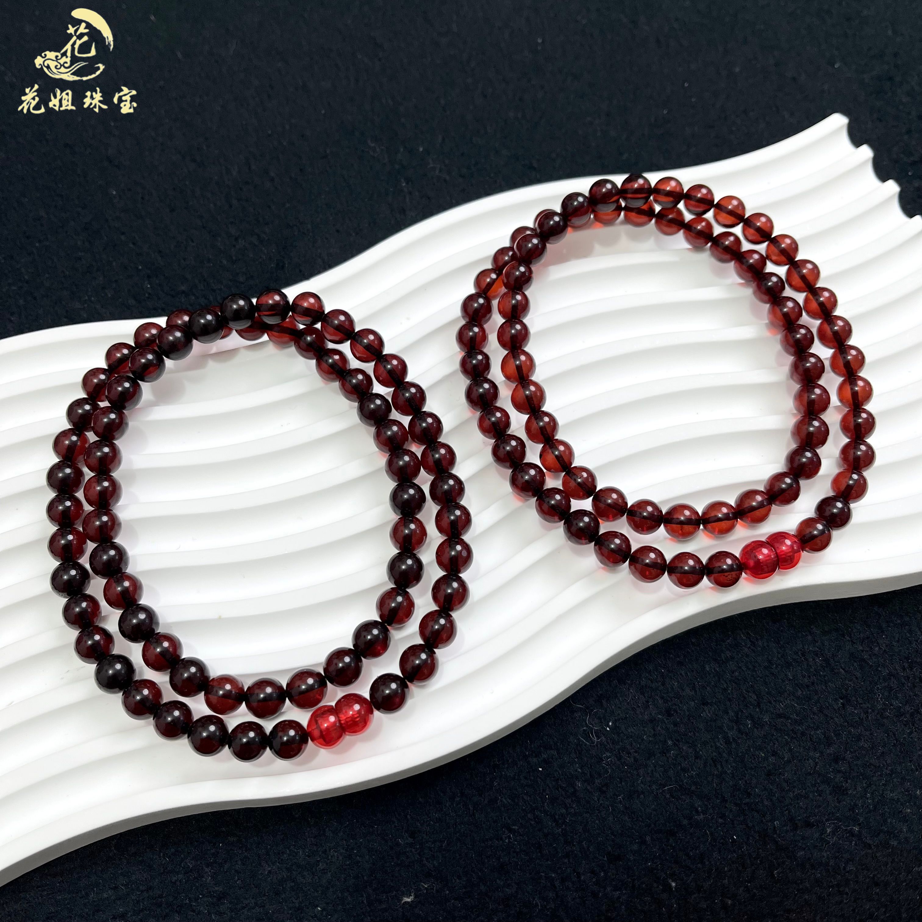 B85天然琥珀血珀高净度妈妈链7+mm多样性发其一 素款长链 年货节