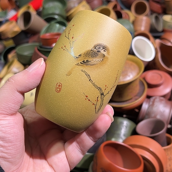 紫砂茶杯全手工紫砂主人杯