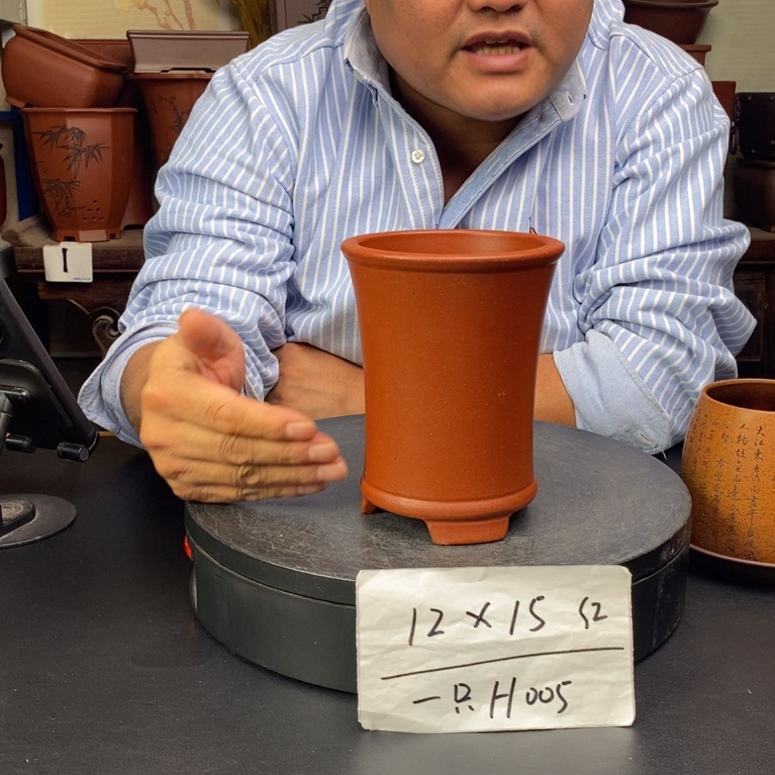 紫砂花盆货号一只H005