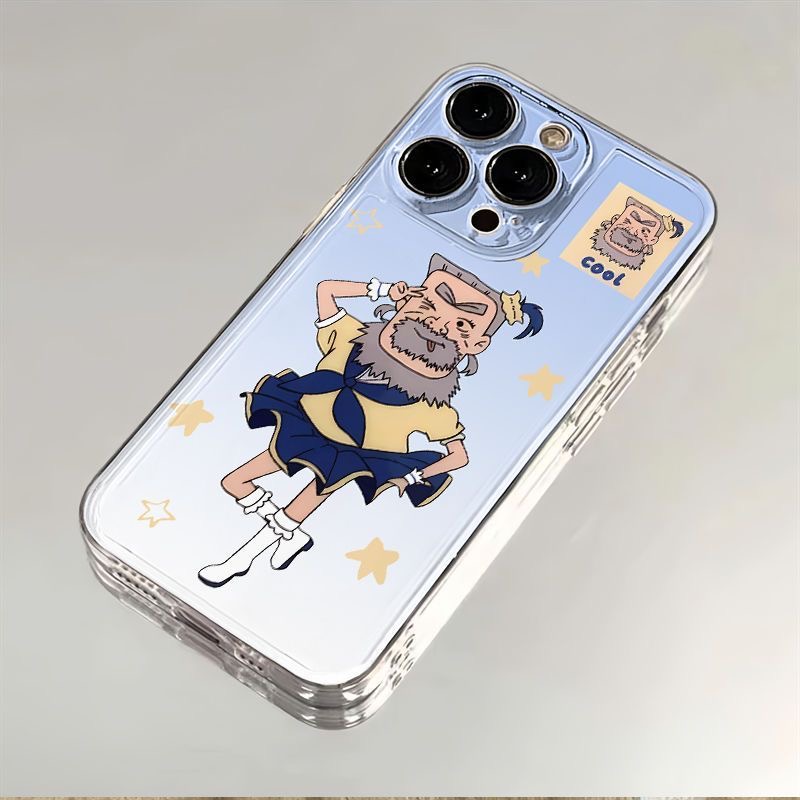 创意防摔恶搞趣味牛爷爷卡通手机壳适用于苹果17/16/15/14/13/11