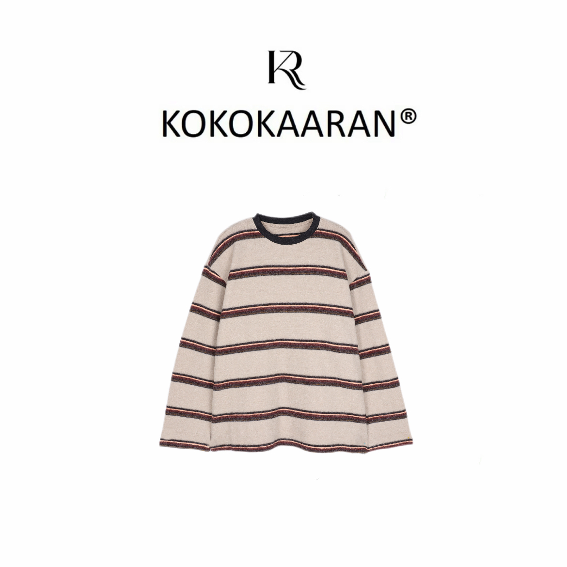 kokokaaran/可可咔伦“条纹定律”撞色条纹长袖T恤 SH250699