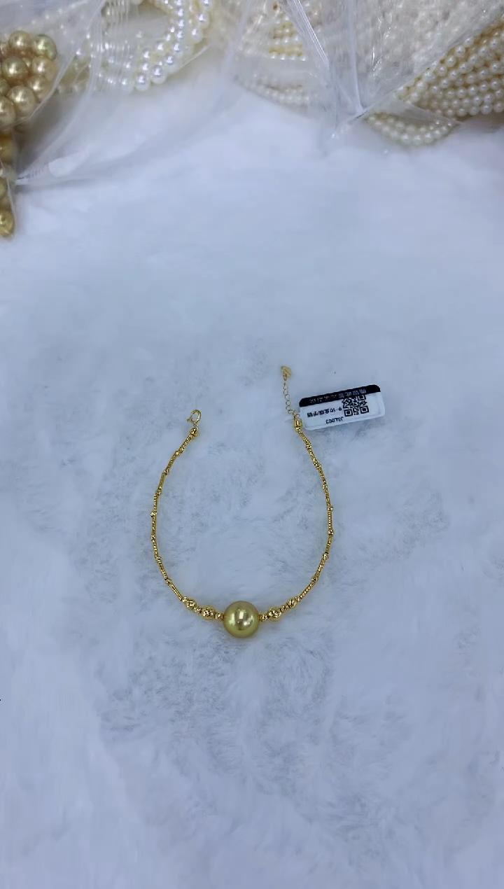 【闪购商品】9-10金珠竹节款菠萝球手链