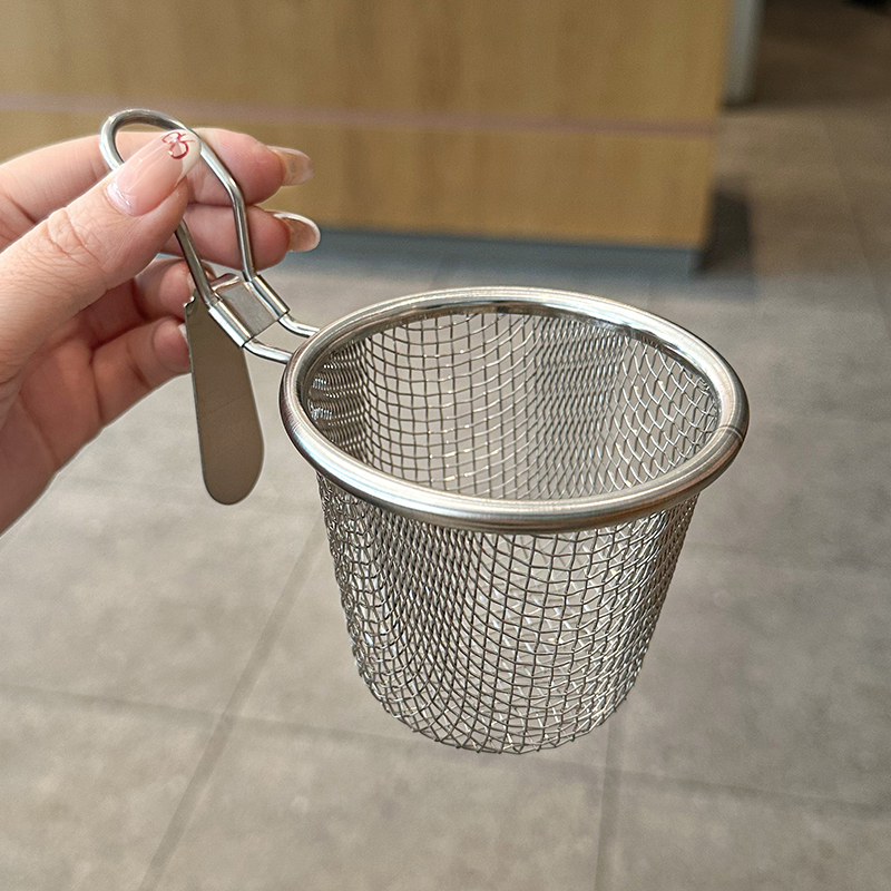 304不锈钢漏勺火锅专用漏网厨房过滤网家用带挂钩粉篱捞面
