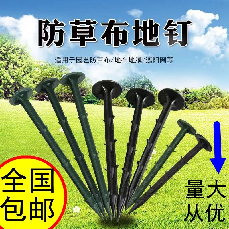 防草布塑料地钉果园大棚温室遮阳网塑料膜固定钉园艺草坪钉地布钉