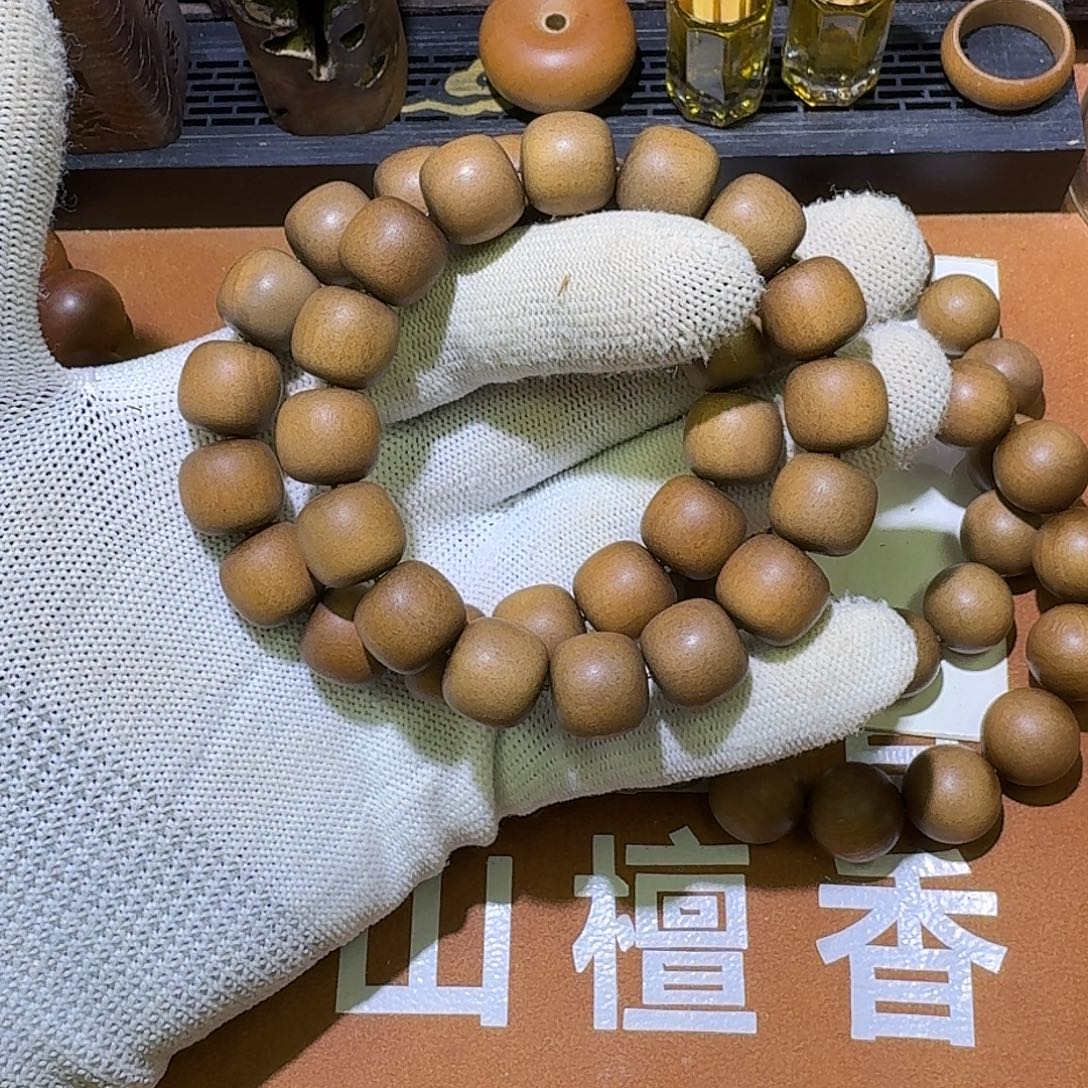 檀香木1314×16颗黑肉顺纹