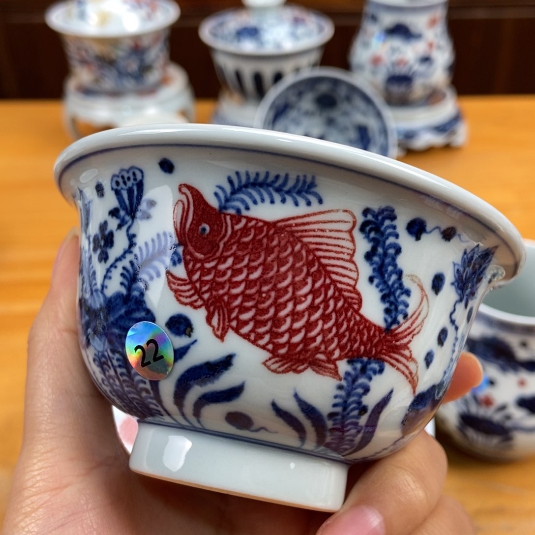 手绘现代茶具非古董