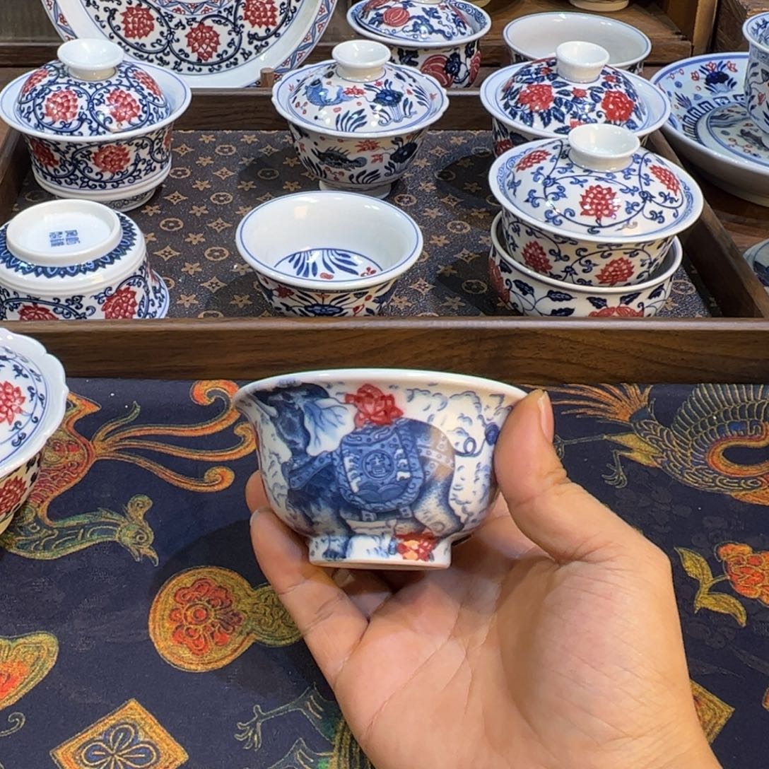 陶瓷摆件景德镇茶器百宝箱