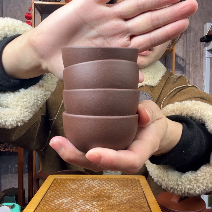 茶杯紫砂原矿紫砂杯