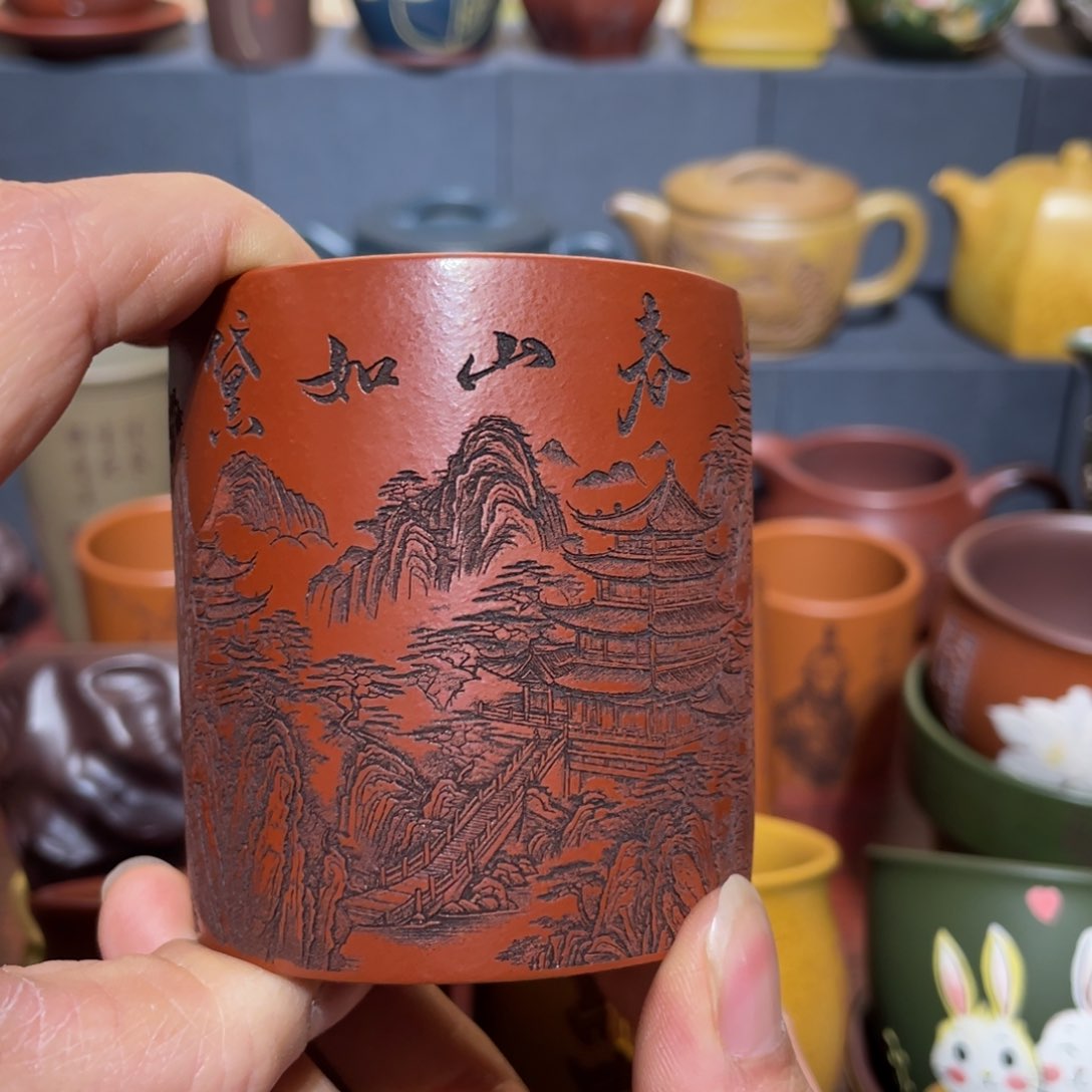 原矿紫砂手工主人杯