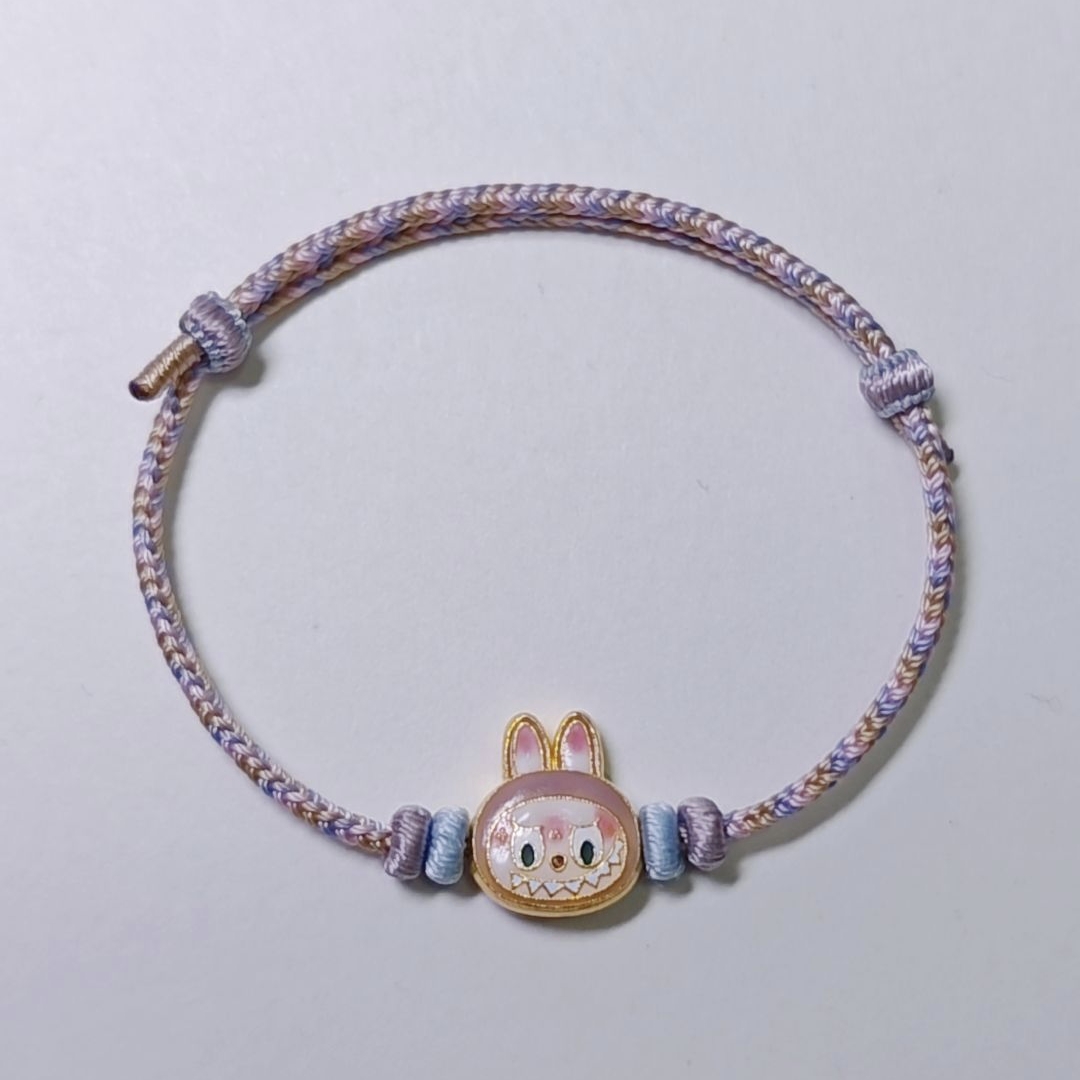 素竹足金金料古法2.36克labubu