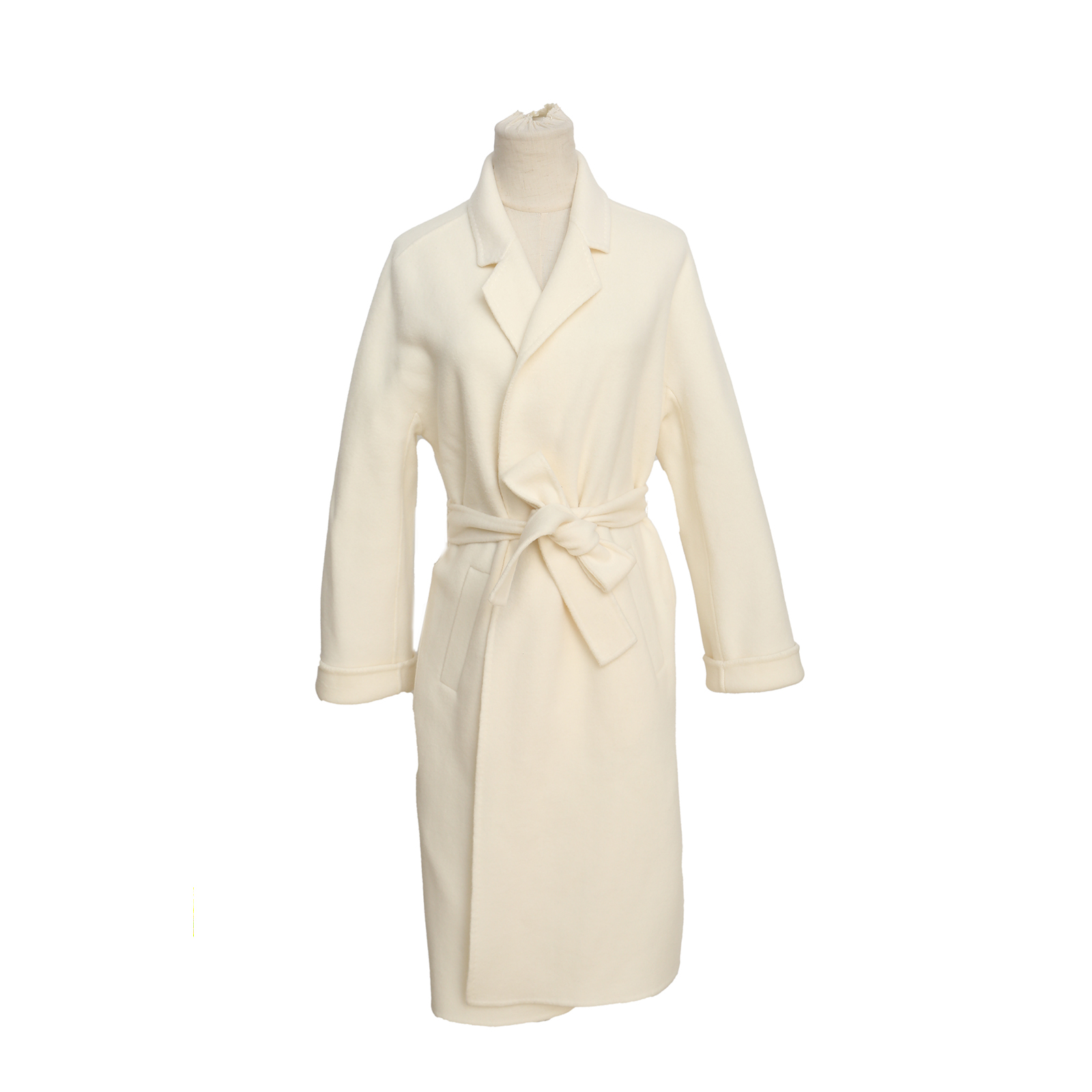 未使用 maje 【lu】 设计师品牌 双面呢大衣 白色 TP008758