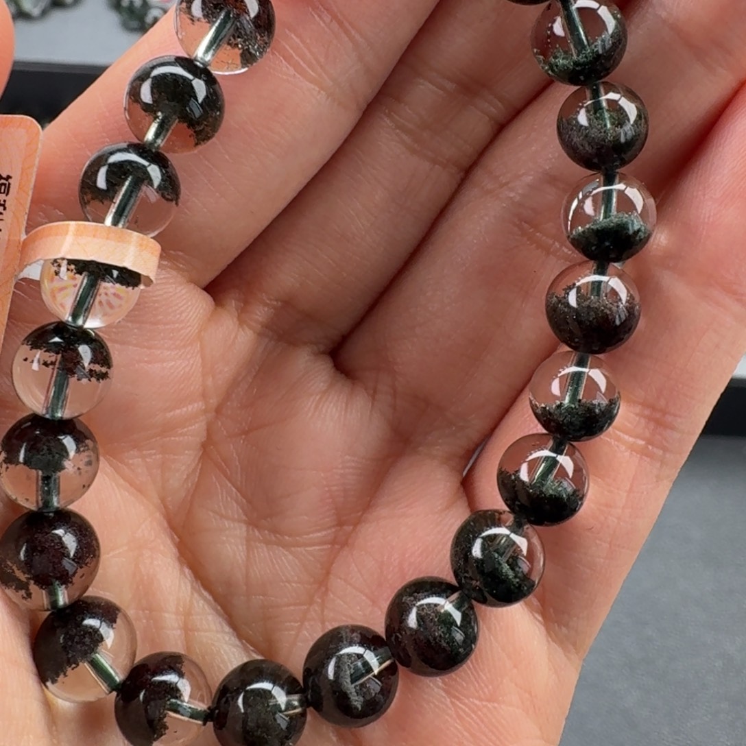 未镶嵌手链水晶天然绿幽灵聚宝盆