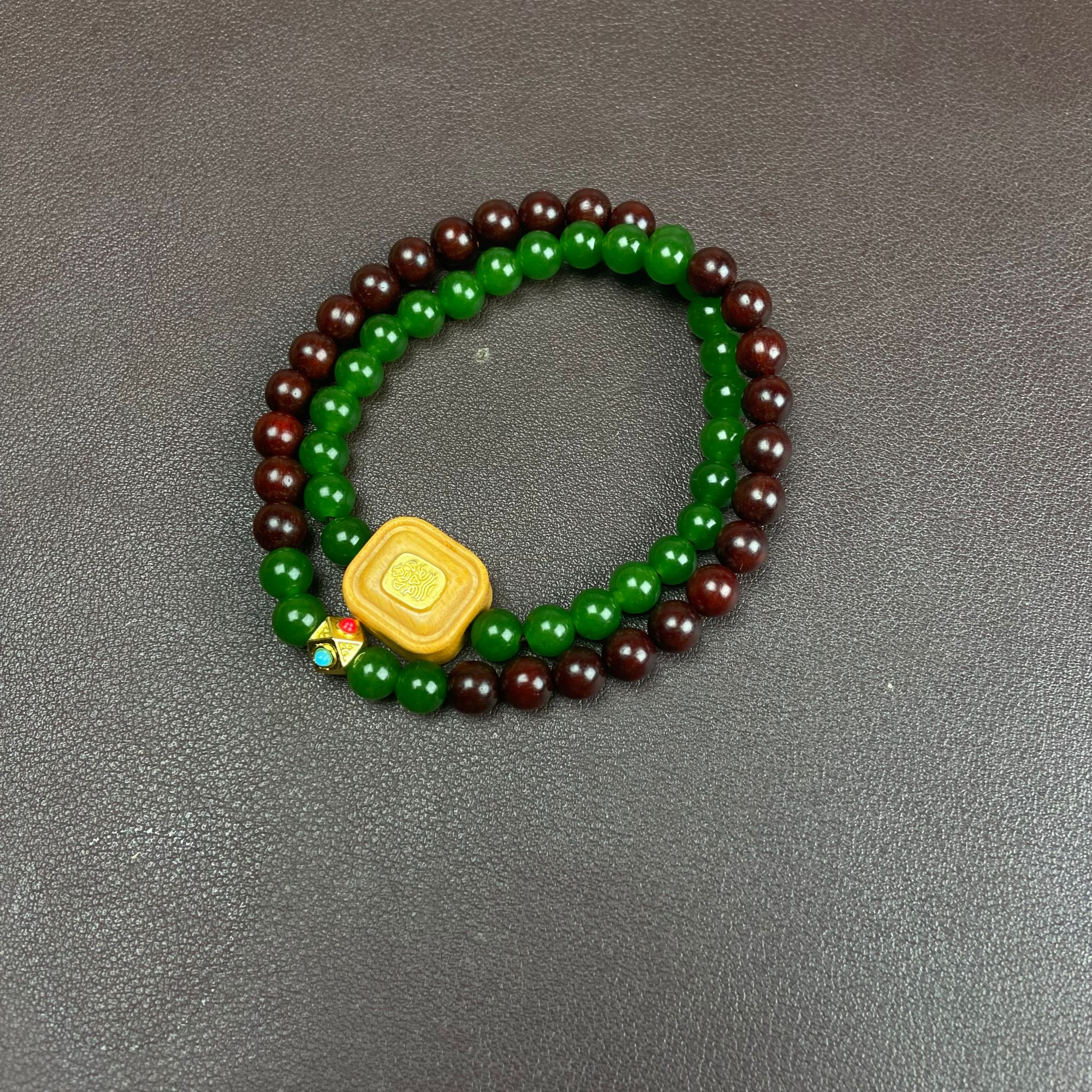 WA024紫多圈手串+证书盒子