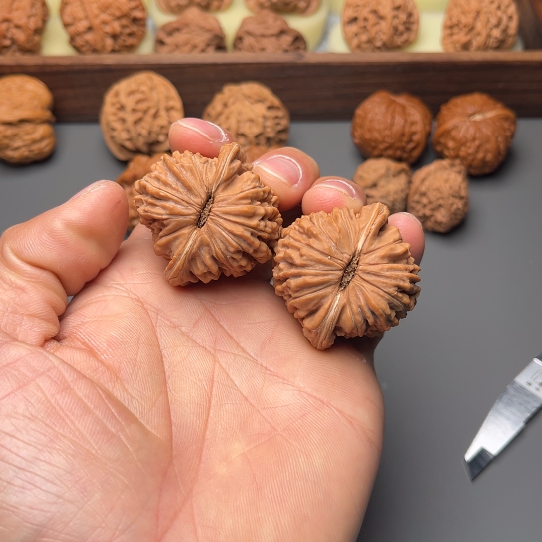 梅***林吊坠文玩核桃41全品四座楼