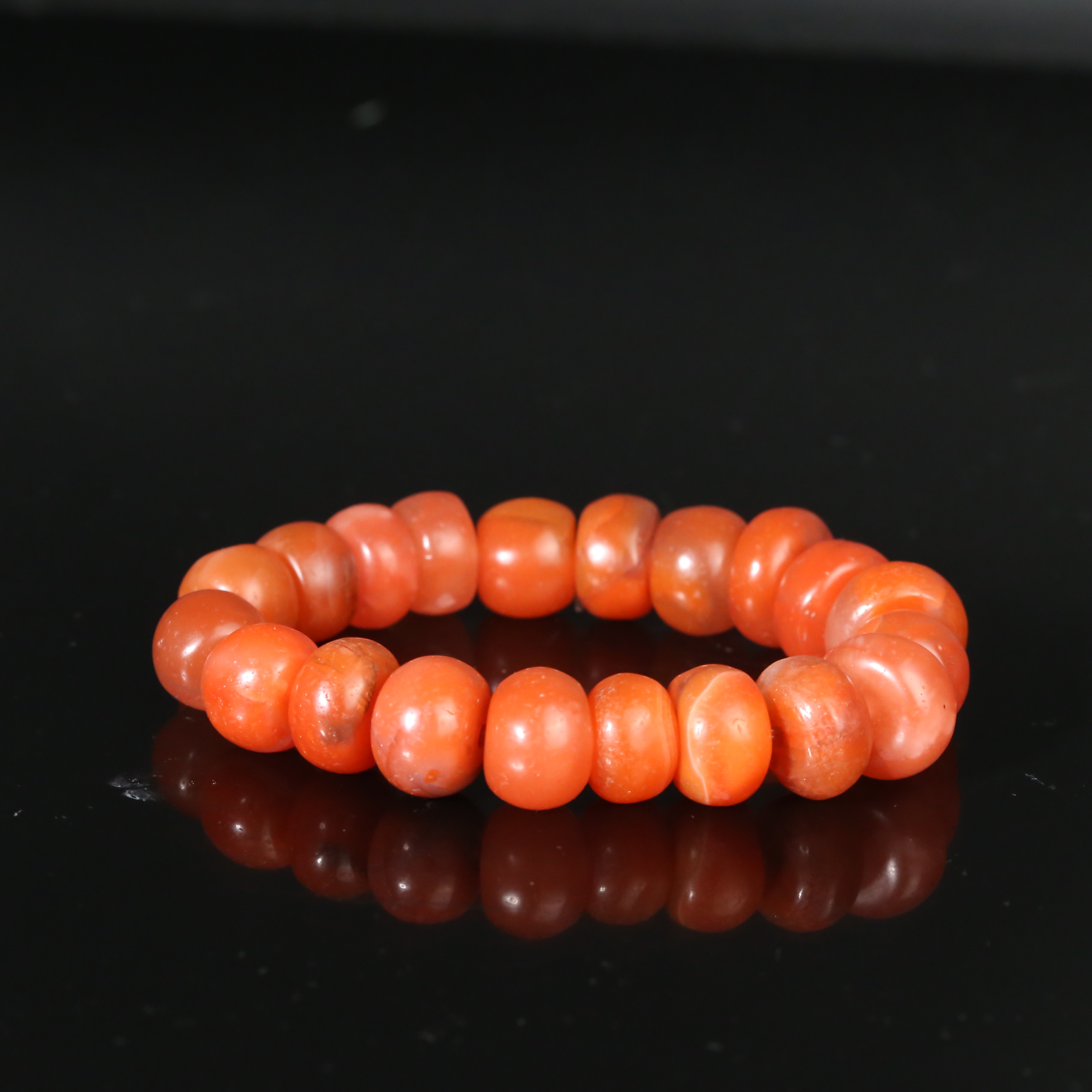 十九世纪南红玛瑙桶珠手串【文物宝库】AAHAN250703029