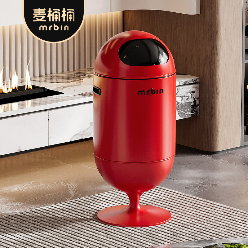麦桶桶客厅垃圾桶轻奢高档家用2025新款大号免弯腰高颜值ins风桶