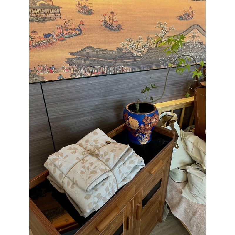 【DADONG·枫叶四件套】麻轻奢多功能床单被套枕套四件套可机洗