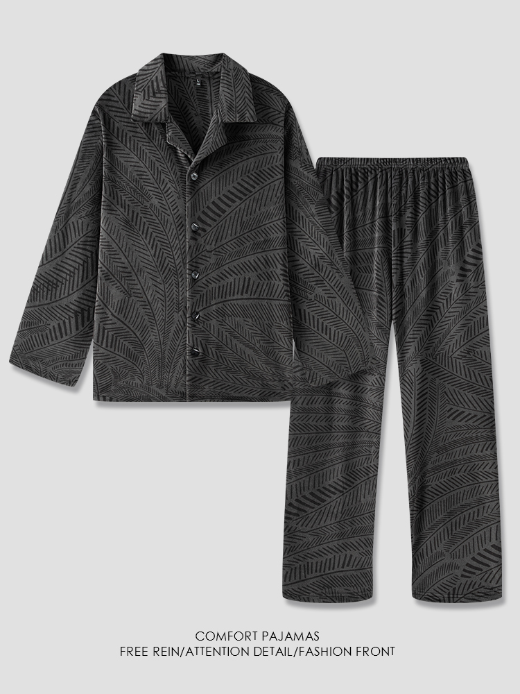 海岛绒睡衣男款秋冬季2025长袖新款男士高级加绒加厚家居服套装