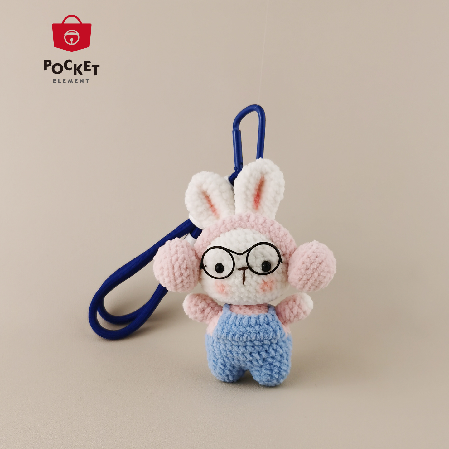 PocketElement 可爱耳机兔玩偶包包挂件包挂饰钥匙扣公仔高级礼物