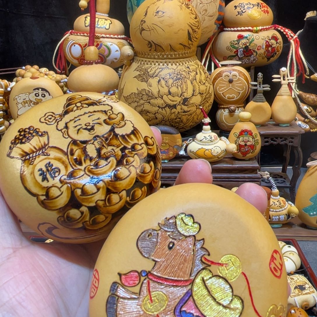 小***友葫芦福奎图哭葫芦，