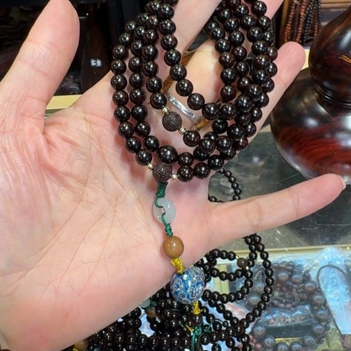 檀香紫檀（小叶紫檀）小叶紫檀佛珠