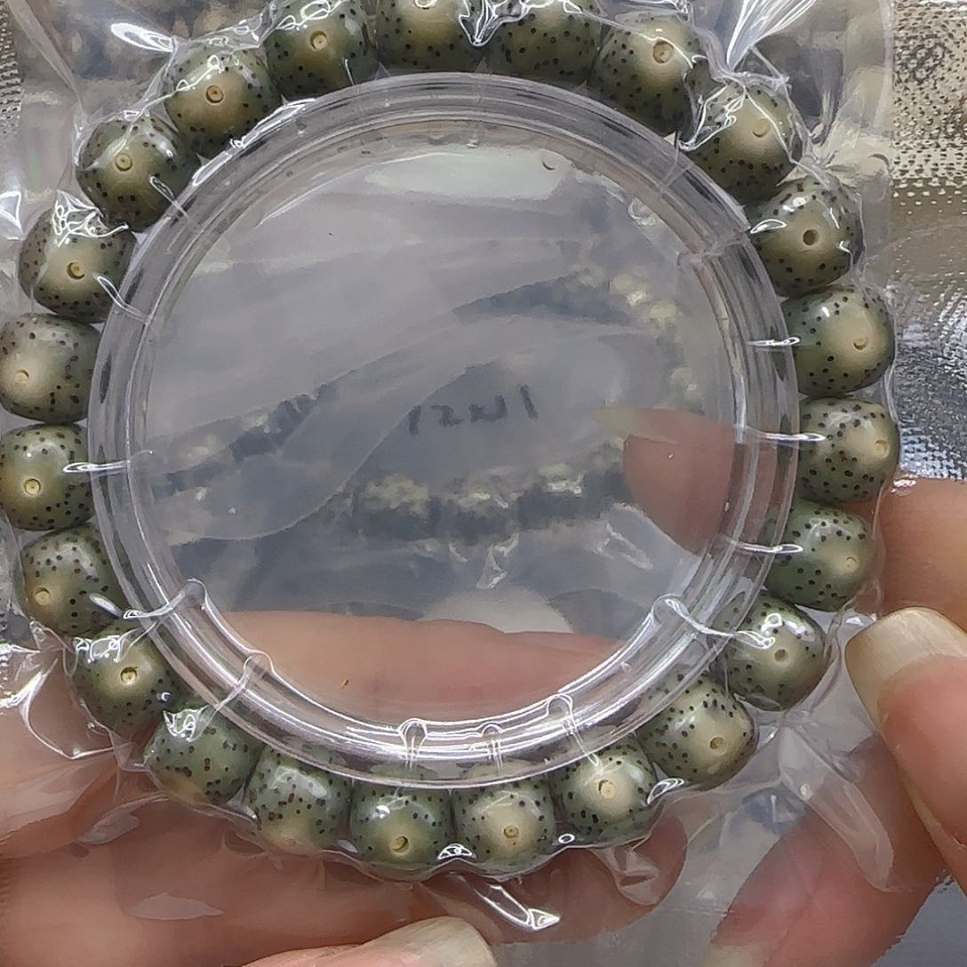 星月菩提手串59哈哈绿星月菩提1.0桶单圈