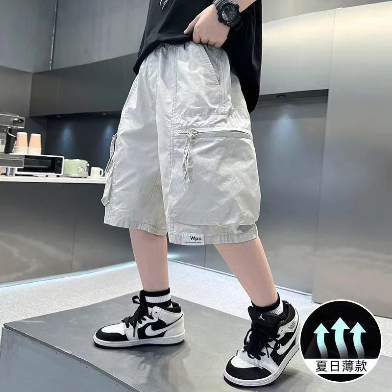 （夏季清仓）儿童夏季休闲男短裤松紧休闲裤薄款大童中裤五分裤